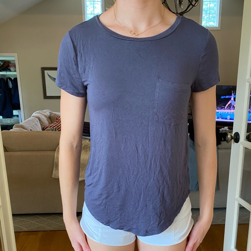 Aeropostale Periwinkle Seriously Soft Perfect Crew Tee Shirt